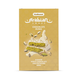 iConiksweet – Tablette de Chocolat Dubai - Kayadif Chocolat blanc & Pistache – 12 x 100g