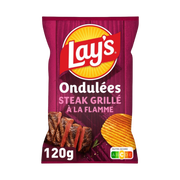 Lay’s Ondulées steak grillé à la flamme 16 x 120 g