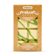 iConiksweet – Tablette de Chocolat Dubai - Kayadif Chocolat blanc & Pistache – 12x200g