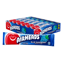 Air Heads Blue Rasberry 36x15,6g - Air Heads Framboise Bleue