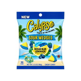 Calypso Sour Wedges Ocean Blue Lemonade 12 x 99g