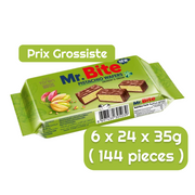 Master case Mr. Bite pistachio wafers 6x24x35g - 144 pieces Mr Bite pistache