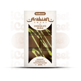 iConiksweet – Tablette de Chocolat Dubai - Kayadif Chocolat & Pistache – 12x200g