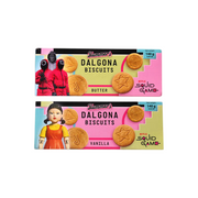 Dalgona Biscuits Squid Game 24x140g (Mix 12 Vanille & 12 Beurre)