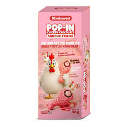 iConiksweet - Pop-In Chicken Chocolate – Saveur Fraise 12 x 50g