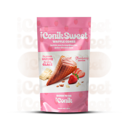 iConiksweet - Waffle Cones - Fraise & Chocolat blanc - Strawberry edition 6x120g